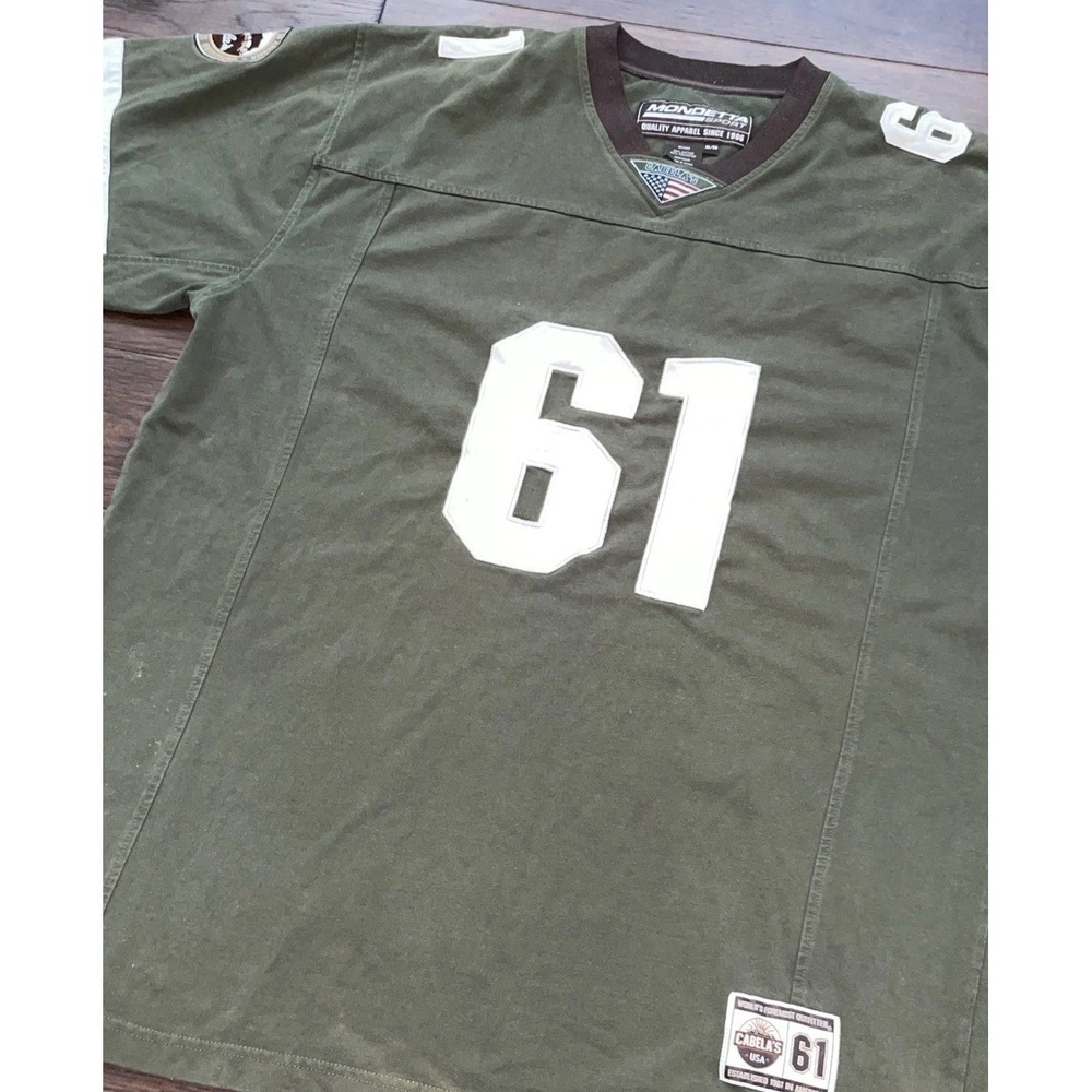 XL Mondetta Sport Cabela's Vintage Embroidered Patch Men's Jersey‎ Shirt, RARE